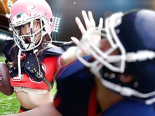 Busty Petite Asian Football..