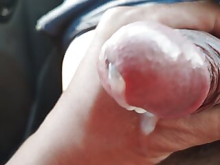 Solo masturbating in the car