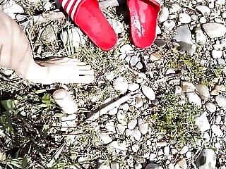 Look! This boy walking..