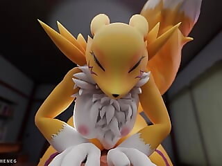 Renamon  is doing  hard anal..