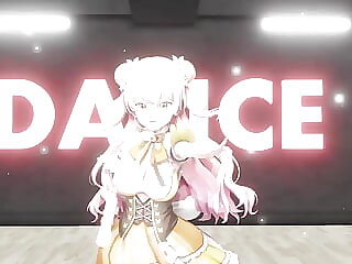 Cute Teen Dancing In Pink..