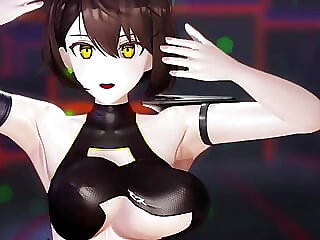 Sexy unshod girl dancing -..