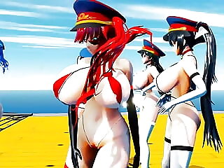 Azur Ride - 5 Girls Huge..