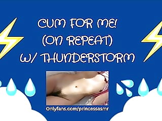 CUM FOR ME (Thunderstorm ASMR)