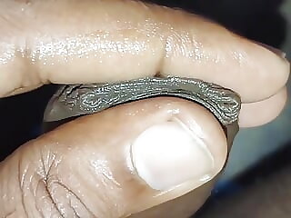 Masturbation close-up shot..