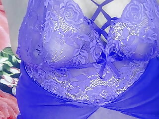 Boobs Role of in Violet Dress